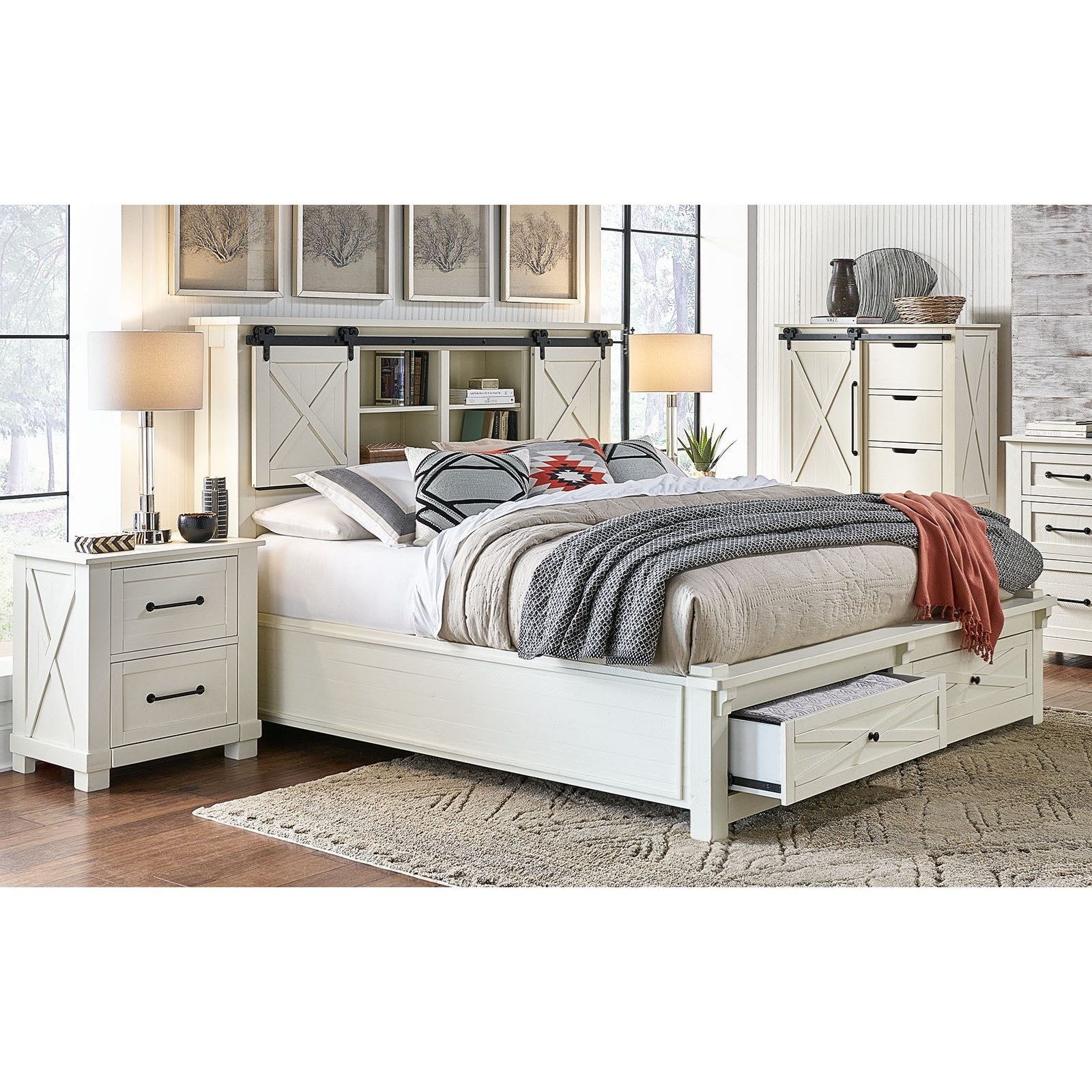 Dakota bookcase new arrivals storage bed